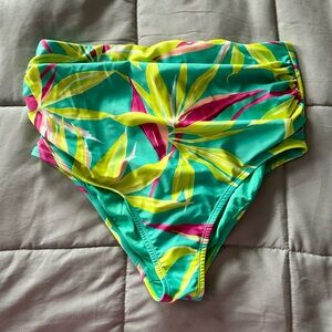 Old Navy Colorful Palm Leaf Print Maternity Bikini Bottom XS